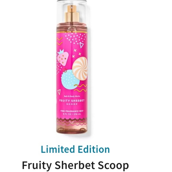🍨🛁🧴NWT‼️ Bath & Body Works "Fruity Sherbert Scoop" 3-pc Set •Limited-Edition• - Picture 9 of 10
